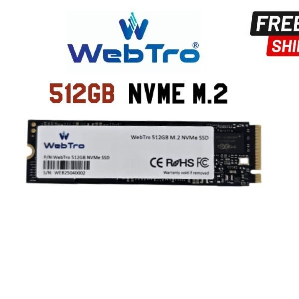 eBay Product Description – WebTro 512GB NVMe M.2 SSD 🔥 WebTro 512GB NVMe M.2 SSD – Ultra-Fast Storage Solution for Gamers, Creators & Power Users! 🔥