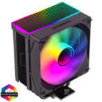GameMax Sigma 550 Black ARGB CPU Cooler — 120 mm PWM Infinity Fan 🌈 | 5× 6 mm Heat Pipes 🔥 | TDP 220 W 💪 - Image 2