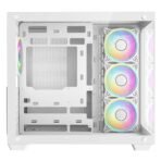 CiT Vision White ATX Gaming Cube with Tempered Glass Front and Side Panels with 4 x CiT Tornado Dual-Ring Infinity Fans - Image 8
