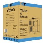 CiT Vision White ATX Gaming Cube with Tempered Glass Front and Side Panels with 4 x CiT Tornado Dual-Ring Infinity Fans - Image 14