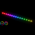 GameMax Viper 30 cm ARGB LED Strip — 15× 5050 LEDs ✨ | 5 V 3-Pin AURA Sync 🔌 | Magnets + 3M Adhesive 🧲🩹 | IP67 🛡️