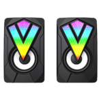 GameMax SR01 RGB PC Gaming Speakers — USB Powered 🔌 | 3.5 mm AUX 🎧 | 2×3W RMS ⚡ | Compact 💼 | RGB Glow 🌈 - Image 3