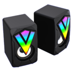 GameMax SR01 RGB PC Gaming Speakers — USB Powered 🔌 | 3.5 mm AUX 🎧 | 2×3W RMS ⚡ | Compact 💼 | RGB Glow 🌈 - Image 4