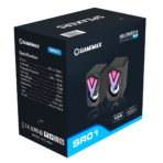 GameMax SR01 RGB PC Gaming Speakers — USB Powered 🔌 | 3.5 mm AUX 🎧 | 2×3W RMS ⚡ | Compact 💼 | RGB Glow 🌈