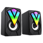 GameMax SR01 RGB PC Gaming Speakers — USB Powered 🔌 | 3.5 mm AUX 🎧 | 2×3W RMS ⚡ | Compact 💼 | RGB Glow 🌈 - Image 2